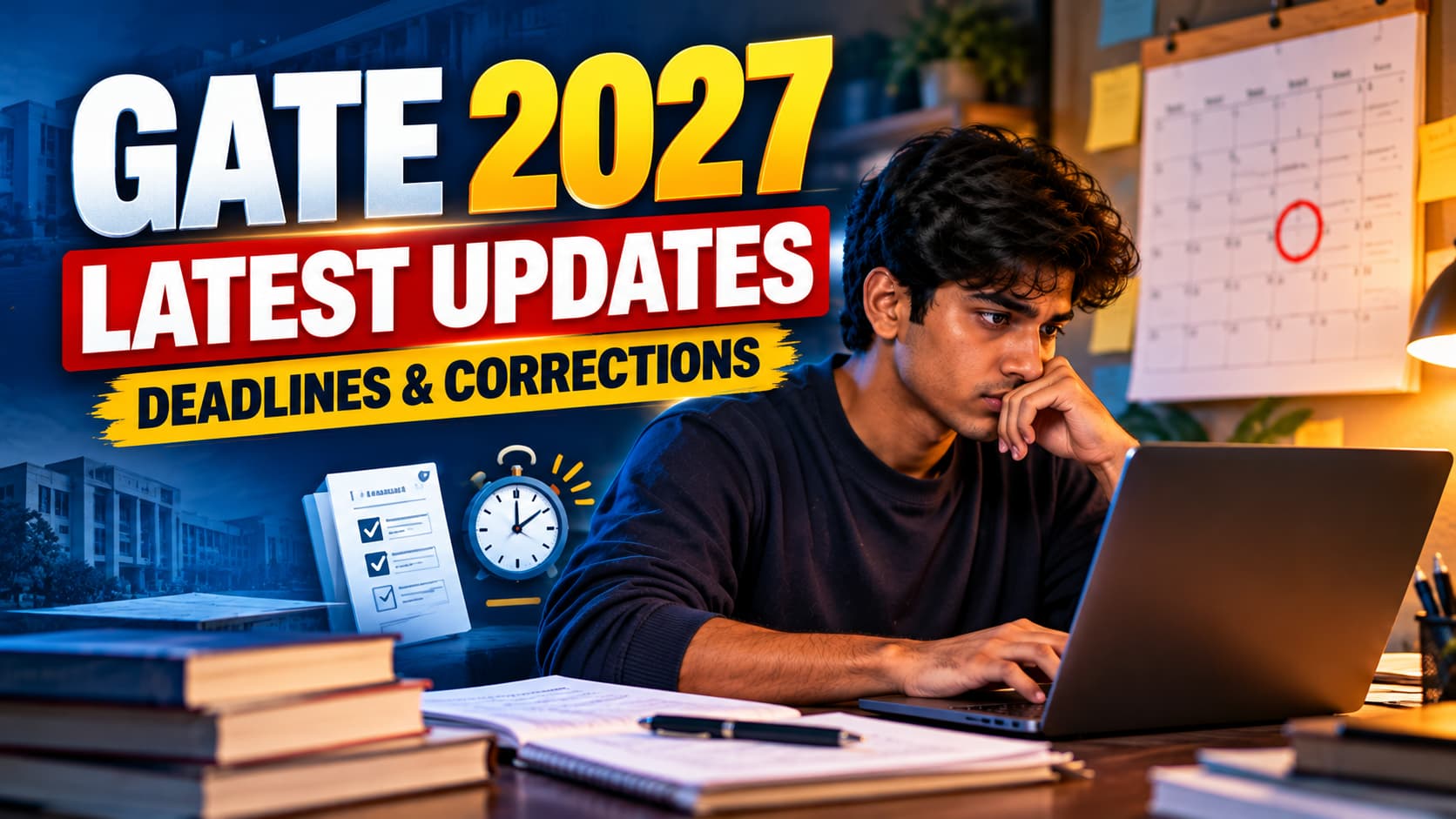 GATE 2027 Registration Last Date, Late Fee & Correction Window